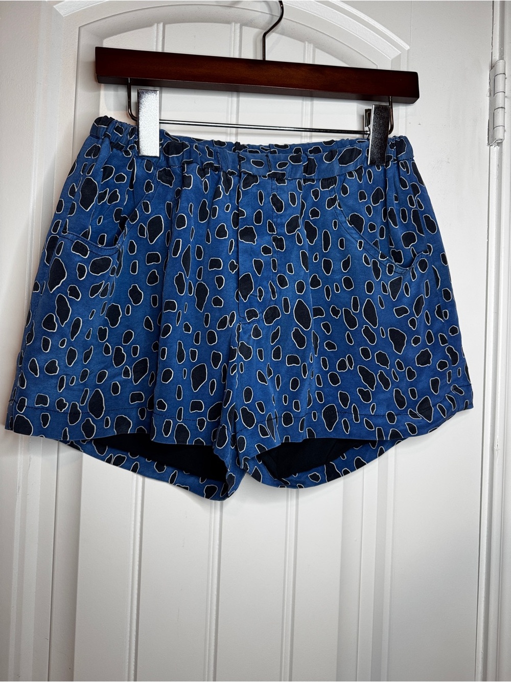 Sea New York Silk shorts size 2 blue artsy Print luxury
